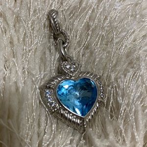 Judith Ripka Blue Topaz Pendant Heart